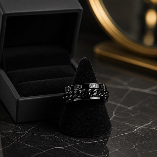 Anillo Obsidian Chain